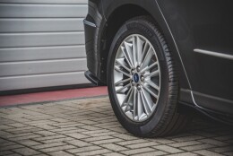 Heck Ansatz Flaps Diffusor passend für Ford S-Max Vignale Mk2 Facelift schwarz Hochglanz