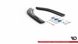 Heck Ansatz Flaps Diffusor passend für Ford S-Max Vignale Mk2 Facelift schwarz Hochglanz