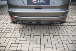 Mittlerer Cup Diffusor Heck Ansatz für Ford S-Max Vignale Mk2 Facelift schwarz Hochglanz