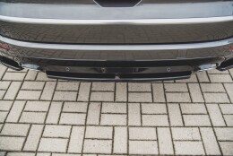Mittlerer Cup Diffusor Heck Ansatz passend für Ford S-Max Vignale Mk2 Facelift schwarz Hochglanz