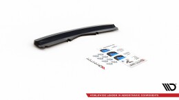 Mittlerer Cup Diffusor Heck Ansatz passend für Ford S-Max Vignale Mk2 Facelift schwarz Hochglanz