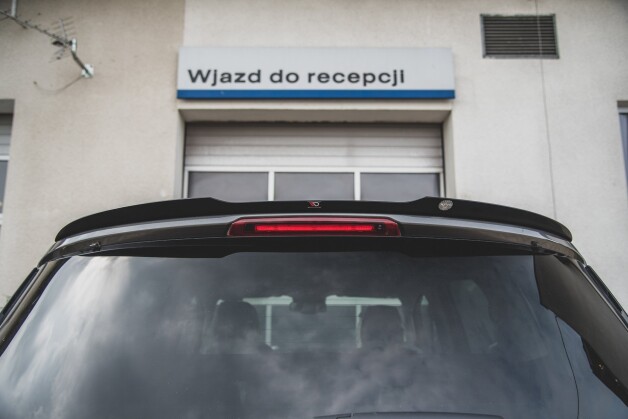 Heck Spoiler Aufsatz Abrisskante passend für Ford S-Max Mk2 Facelift schwarz Hochglanz