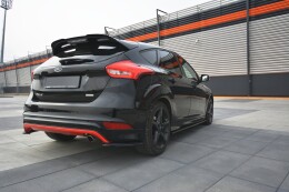 Heck Spoiler Aufsatz Abrisskante passend für Ford Focus ST-Line Mk3 FL schwarz Hochglanz