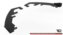 Street Pro Cup Spoilerlippe Front Ansatz für Ford Fiesta Mk8 ST / ST-Line SCHWARZ+ HOCHGLANZ FLAPS