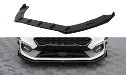 Street Pro Cup Spoilerlippe Front Ansatz für + Front Stoßstangen Racing Flaps passend für Ford Fiesta Mk8 ST / ST-Line schwarz Hochglanz