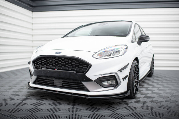 Front Stoßstangen Racing Flaps passend für Ford Fiesta Mk8 ST / ST-Line schwarz Hochglanz