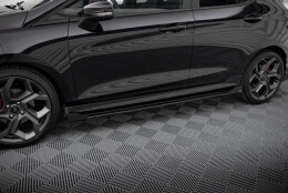 Street Pro Seitenschweller Ansatz Cup Leisten passend für Ford Fiesta Mk8 ST / ST-Line SCHWARZ+ HOCHGLANZ FLAPS