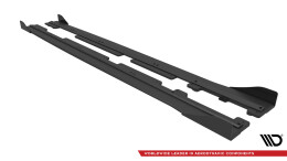 Street Pro Seitenschweller Ansatz Cup Leisten passend für Ford Fiesta Mk8 ST / ST-Line SCHWARZ+ HOCHGLANZ FLAPS