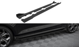 Street Pro Seitenschweller Ansatz Cup Leisten passend für Ford Fiesta Mk8 ST / ST-Line rot+ Hochglanz Flaps