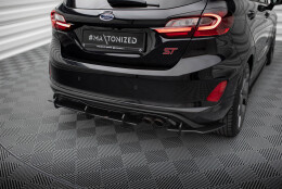 Street Pro Heck Ansatz Diffusor passend für Ford Fiesta Mk8 ST rot