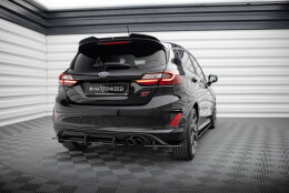 Street Pro Heck Ansatz Diffusor passend für Ford Fiesta Mk8 ST rot