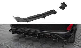 Street Pro Heck Ansatz Diffusor + Flaps passend für Ford Fiesta Mk8 ST schwarz Hochglanz