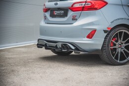 Street Pro Heck Ansatz Diffusor für Ford Fiesta Mk8 ST SCHWARZ+ HOCHGLANZ FLAPS