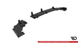 Street Pro Heck Ansatz Diffusor passend für Ford Fiesta Mk8 ST rot+ Hochglanz Flaps
