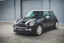 Street+ Spoilerlippe Front Ansatz passend für Mini Cooper / One R50 schwarz Hochglanz