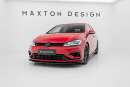 Cup Spoilerlippe Front Ansatz V.9 passend für VW Golf R / R-Line Mk7 Facelift schwarz Hochglanz