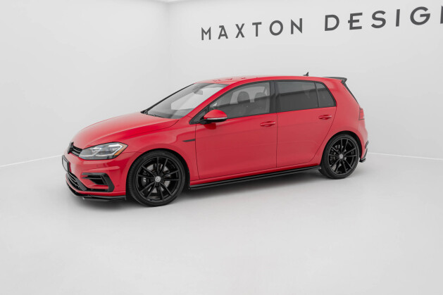 Seitenschweller Ansatz Cup Leisten V.4 für VW Golf R / R-Line Mk7 FL schwarz Hochglanz