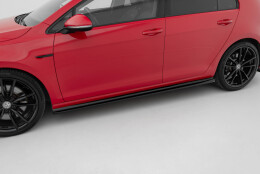 Seitenschweller Ansatz Cup Leisten V.4 passend für VW Golf R / R-Line Mk7 Facelift schwarz Hochglanz