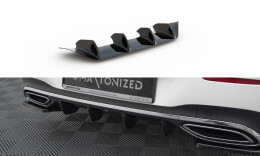 Heck Ansatz Diffusor passend für Mercedes-Benz CLA AMG-Line X118 schwarz Hochglanz