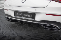 Heck Ansatz Diffusor passend für Mercedes-Benz CLA AMG-Line X118 schwarz Hochglanz