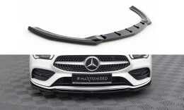 Cup Spoilerlippe Front Ansatz V.1 passend für Mercedes-Benz CLA A35 AMG / AMG-Line C118 schwarz Hochglanz