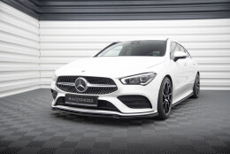 Cup Spoilerlippe Front Ansatz V.1 passend für Mercedes-Benz CLA A35 AMG / AMG-Line C118 schwarz Hochglanz