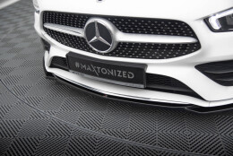 Cup Spoilerlippe Front Ansatz V.1 passend für Mercedes-Benz CLA A35 AMG / AMG-Line C118 schwarz Hochglanz
