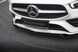 Cup Spoilerlippe Front Ansatz V.2 passend für Mercedes-Benz CLA A35 AMG / AMG-Line C118 schwarz Hochglanz