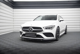 Street+ Spoilerlippe Front Ansatz V.2 passend für Mercedes CLA A35 AMG / AMG-Line C118 schwarz Hochglanz