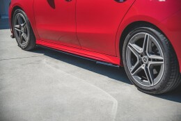 Seitenschweller Ansatz Cup Leisten passend für Mercedes-Benz CLA AMG-Line C118 schwarz matt