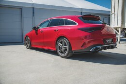 Seitenschweller Ansatz Cup Leisten passend für Mercedes-Benz CLA AMG-Line C118 schwarz matt