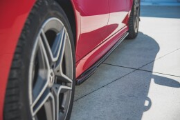 Seitenschweller Ansatz Cup Leisten passend für Mercedes-Benz CLA AMG-Line C118 schwarz matt