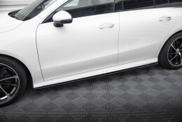 Seitenschweller Ansatz Cup Leisten passend für Mercedes-Benz CLA AMG-Line C118 schwarz Hochglanz