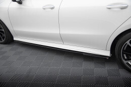 Seitenschweller Ansatz Cup Leisten passend für Mercedes-Benz CLA AMG-Line C118 schwarz Hochglanz
