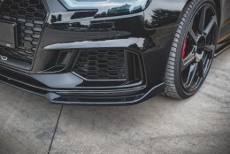 Cup Spoilerlippe Front Ansatz V.3 passend für Audi RS3 8V FL Sportback schwarz Hochglanz