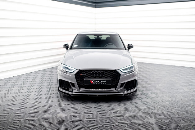 Cup Spoilerlippe Front Ansatz V.4 passend für Audi RS3 8V FL Sportback schwarz Hochglanz