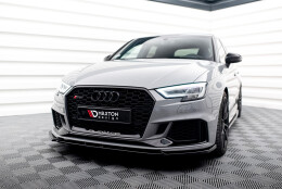 Street+ Spoilerlippe Front Ansatz V.4 passend für Audi RS3 8V FL Sportback schwarz Hochglanz