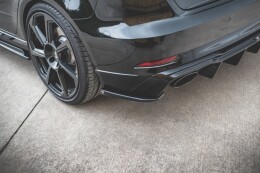 Heck Ansatz Flaps Diffusor V.2 für Audi RS3 8V Sportback Facelift schwarz Hochglanz