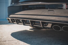 Heck Ansatz Diffusor passend für Audi S8 D4 Facelift schwarz Hochglanz