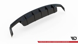 Heck Ansatz Diffusor passend für Audi S8 D4 Facelift schwarz Hochglanz