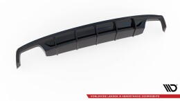 Heck Ansatz Diffusor passend für Audi S8 D4 Facelift schwarz Hochglanz