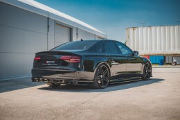 Heck Ansatz Flaps Diffusor V.2 für Audi S8 D4 FL schwarz Hochglanz