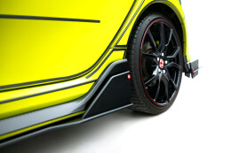Street Pro Seitenschweller Ansatz Cup Leisten passend für Honda Civic X Type-R SCHWARZ