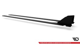 Street Pro Seitenschweller Ansatz Cup Leisten passend für Honda Civic X Type-R SCHWARZ
