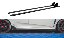 Street Pro Seitenschweller Ansatz Cup Leisten passend für Honda Civic X Type-R rot