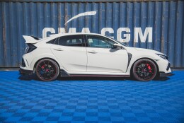 Street Pro Seitenschweller Ansatz Cup Leisten passend für Honda Civic X Type-R rot