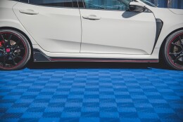 Street Pro Seitenschweller Ansatz Cup Leisten passend für Honda Civic X Type-R rot