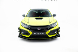 Street Pro Cup Spoilerlippe Front Ansatz passend für Honda Civic X Type-R SCHWARZ