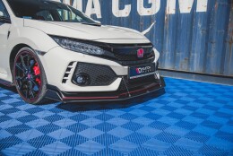 Street Pro Cup Spoilerlippe Front Ansatz passend für Honda Civic X Type-R rot