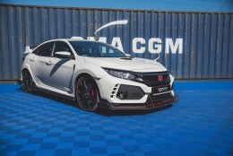 Street Pro Spoilerlippe Front Ansatz passend für Honda Civic X Type-R rot